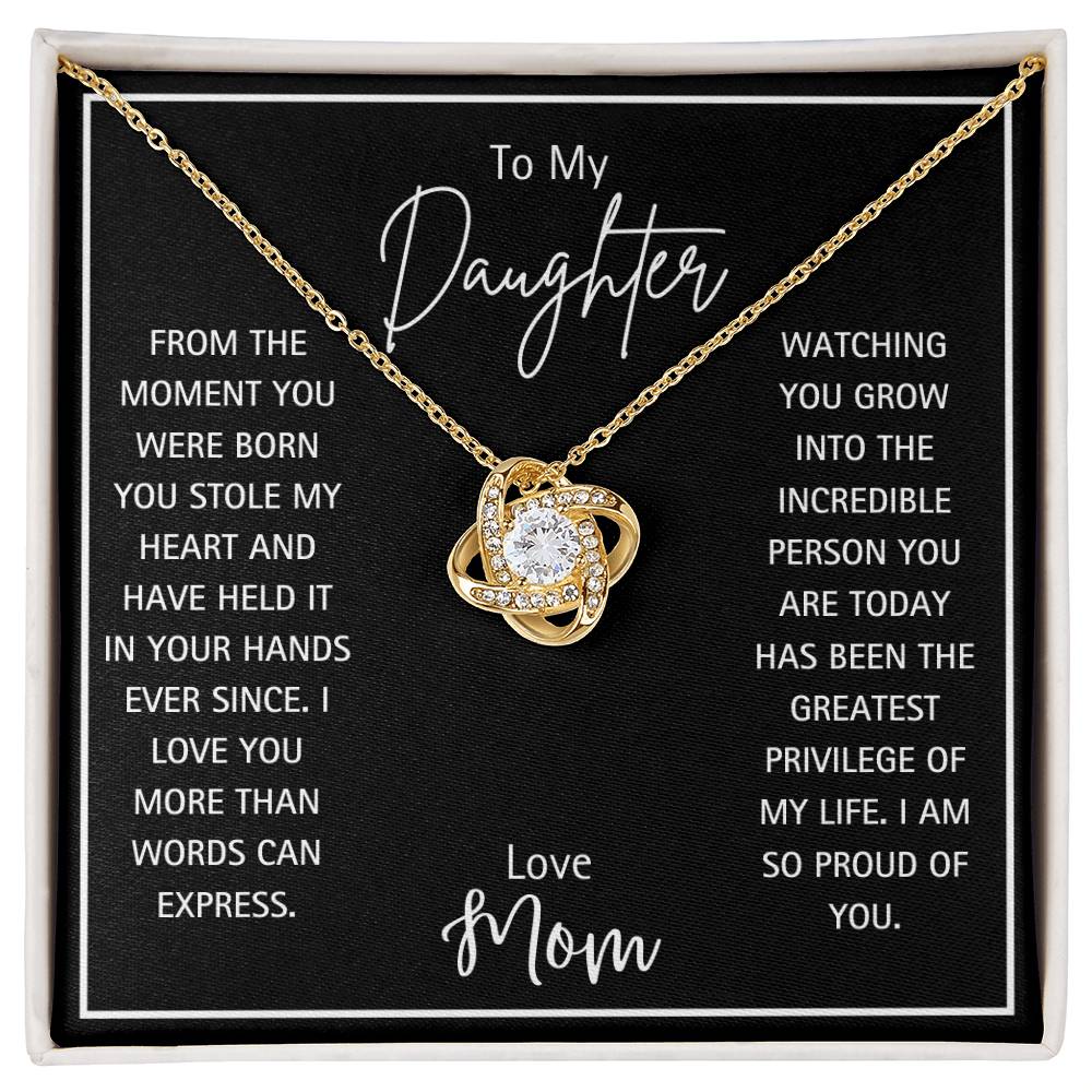 To My Daughter - Love Mom - From The Moment You Were Born You Have Held My Heart In Your Hands I Am So Proud Of You